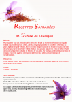 Recettes Safranées - Safran du Lauragais